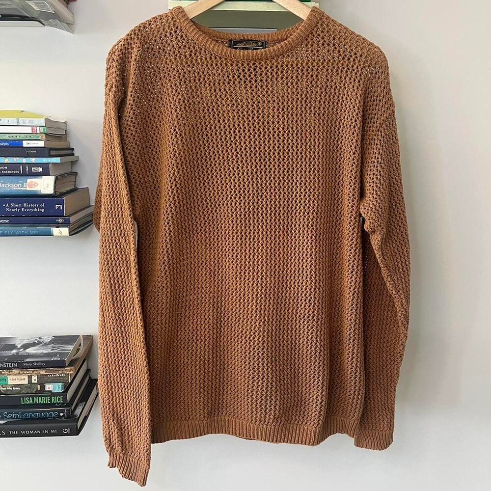 Vintage Eddie Bauer Pullover Open Knit Sweater Size M